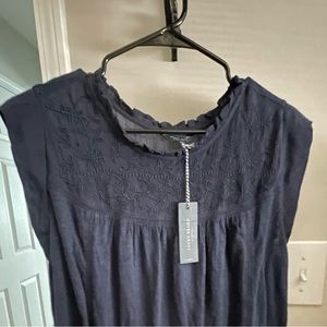 Navy blue lucky brand top size L